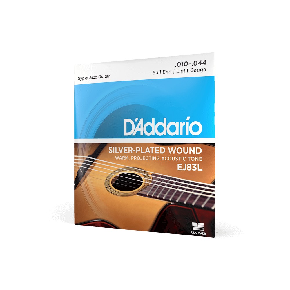 Dây D'Addario EJ83L Gypsy Jazz 10-44 Light Ball End – bao bì