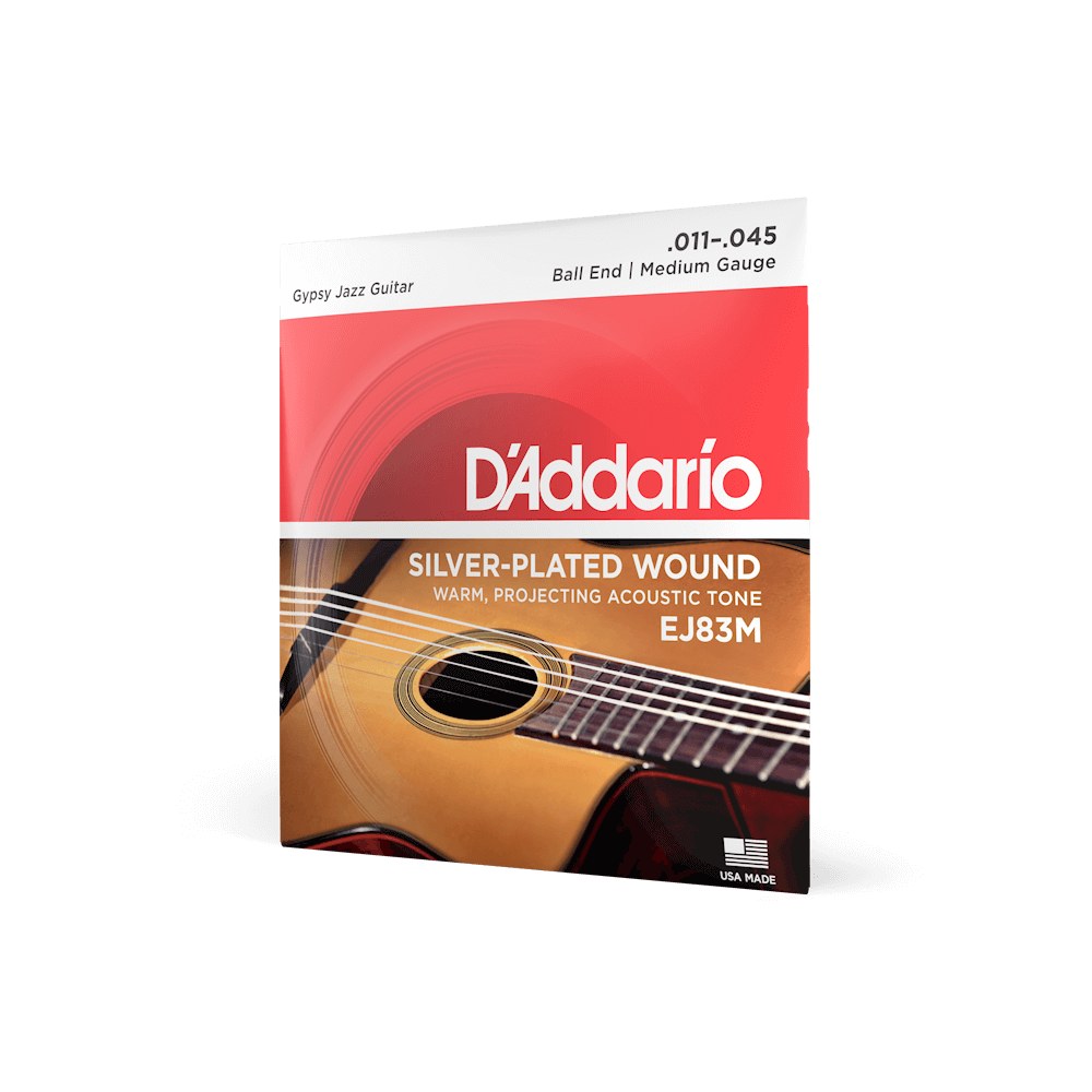 Dây D'Addario EJ83M Gypsy Jazz 11-45 Medium Ball End – bao bì