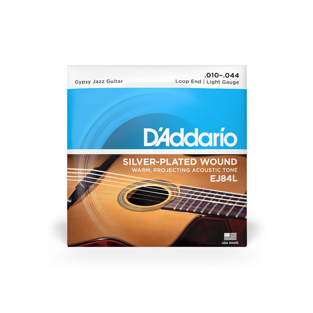 Bao bì dây D'Addario EJ84L cỡ 10-44 Light Loop End – mặt trước