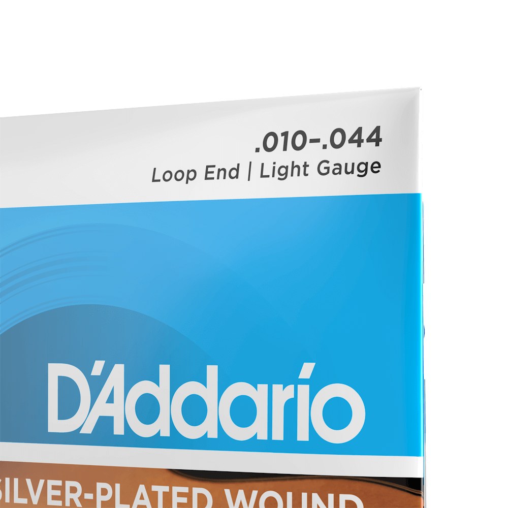 Cận cảnh bao bì dây D'Addario EJ84L 10-44 Light Loop End