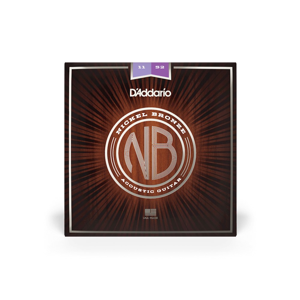 Bao bì dây D'Addario NB1152 cỡ 11-52 Custom Light – mặt trước