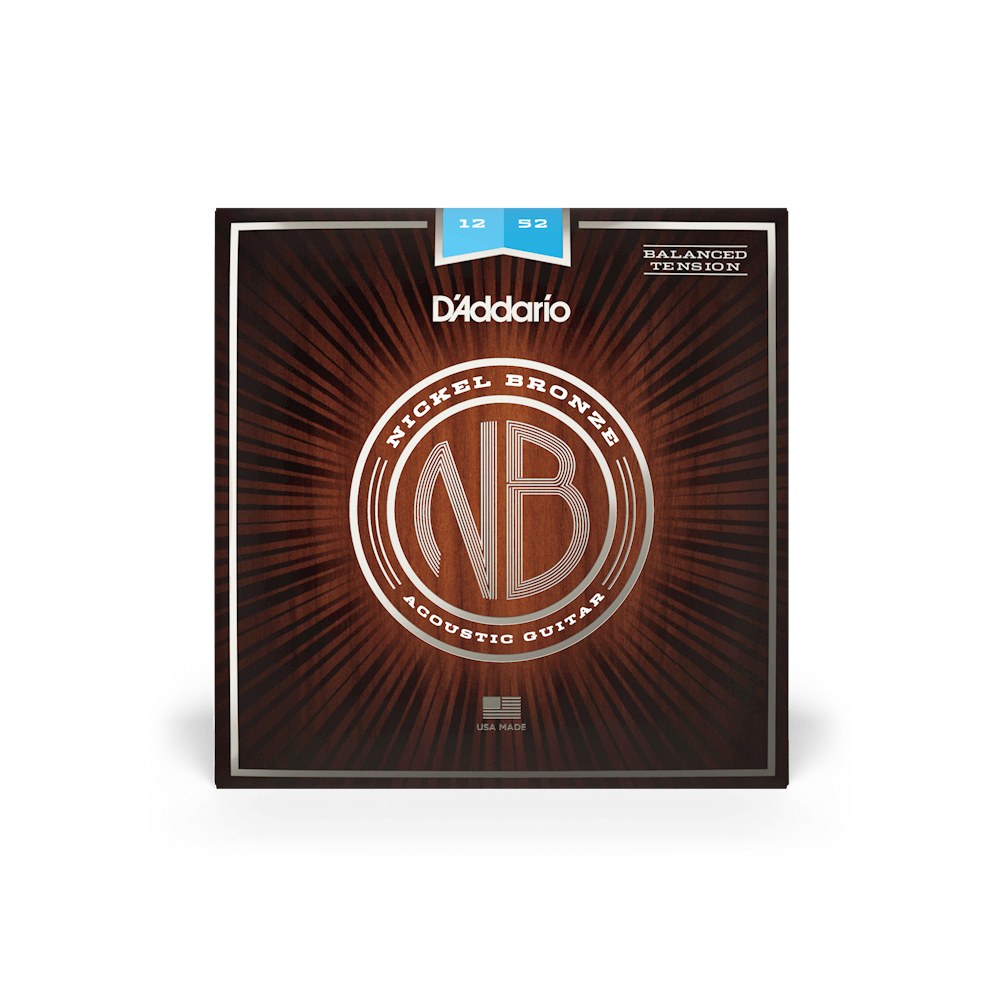 Bao bì dây D'Addario NB1252BT cỡ 12-52 Light Balanced Tension – mặt trước