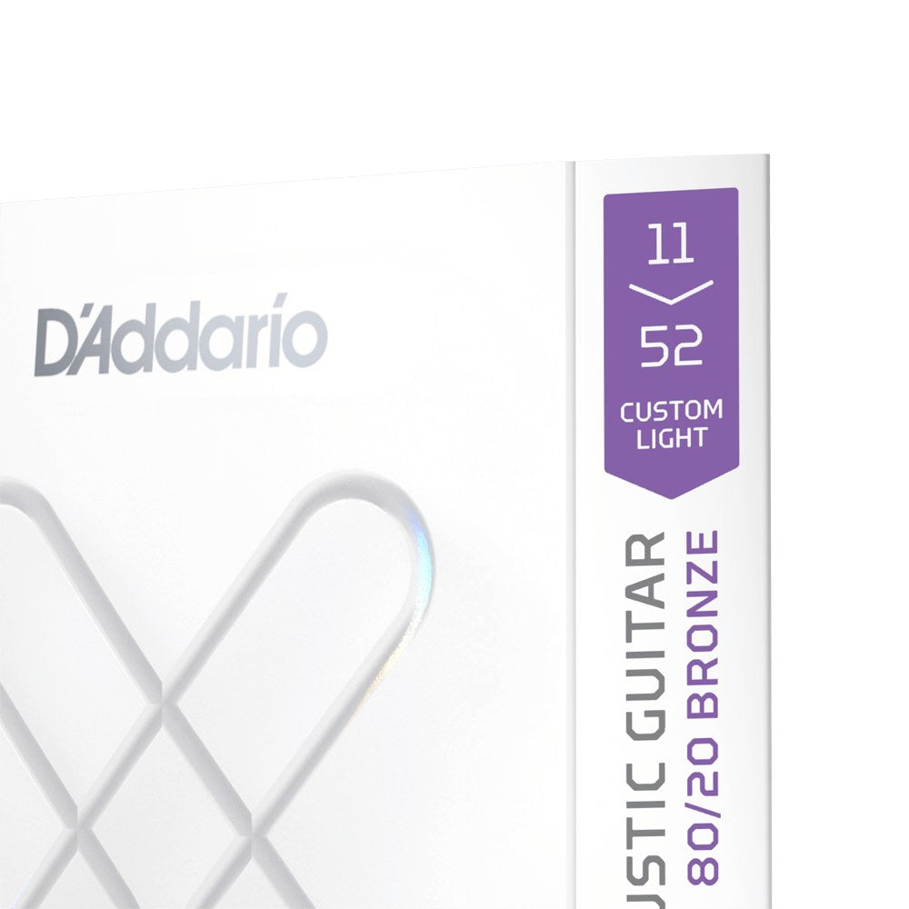 Cận cảnh bao bì dây D'Addario XSABR1152 11-52 Custom Light