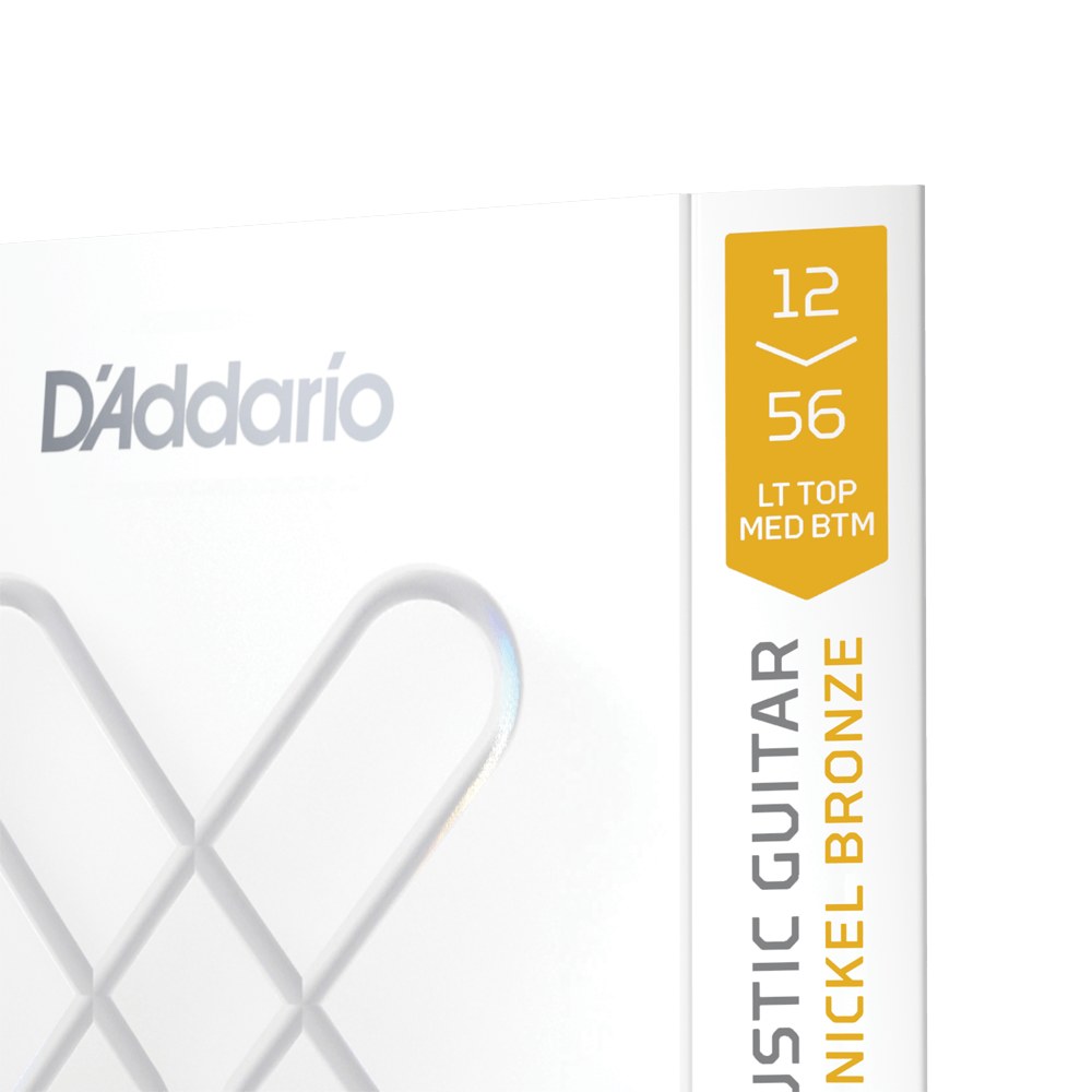 Cận cảnh bao bì dây D'Addario XSANB1256 12-56 Light Top/Medium Bottom