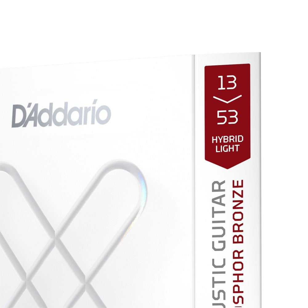 Cận cảnh bao bì dây D'Addario XSAPB1353 13-53 Hybrid Light