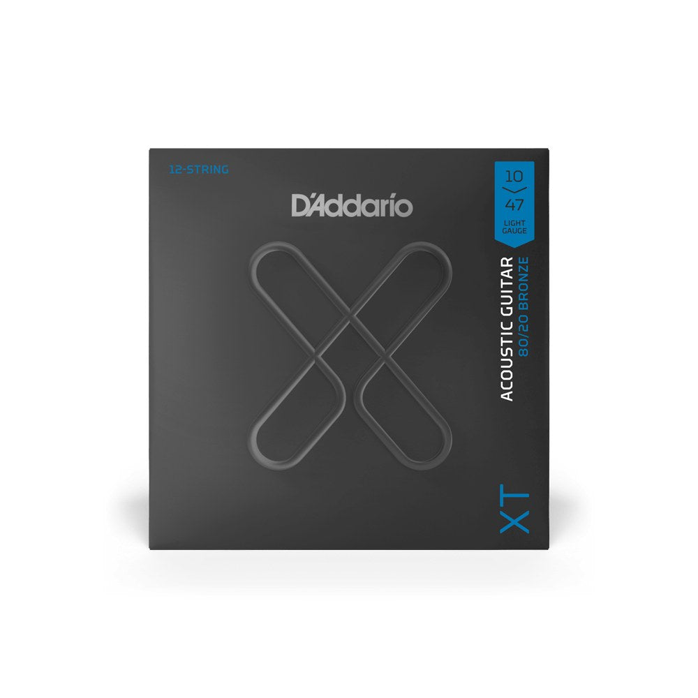 Bao bì dây D'Addario XTABR1047-12 cỡ 10-47 Light 12-String – mặt trước