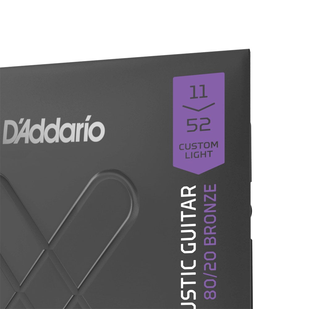 Cận cảnh bao bì dây D'Addario XTABR1152 11-52 Custom Light