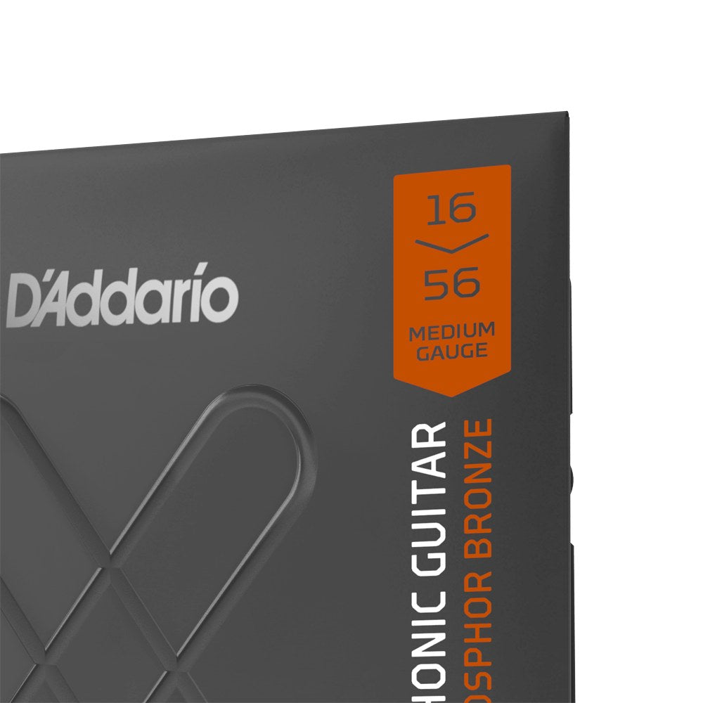 Cận cảnh bao bì dây D'Addario XTAPB1656 16-56 Medium Resophonic