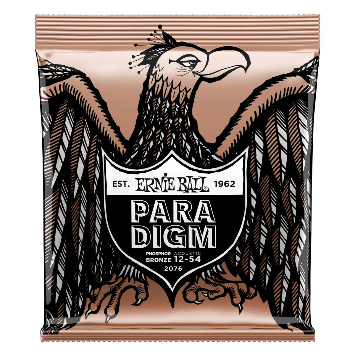 Dây Ernie Ball 2076 Paradigm Phosphor Bronze 12-54 Medium Light – bao bì mặt trước