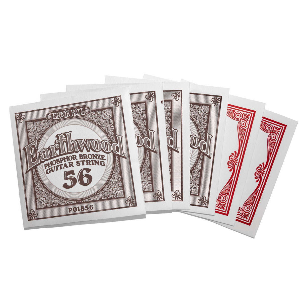 Bộ dây Ernie Ball 2144 Earthwood Phosphor Bronze – từng dây đóng trong phong bì riêng có in cỡ dây