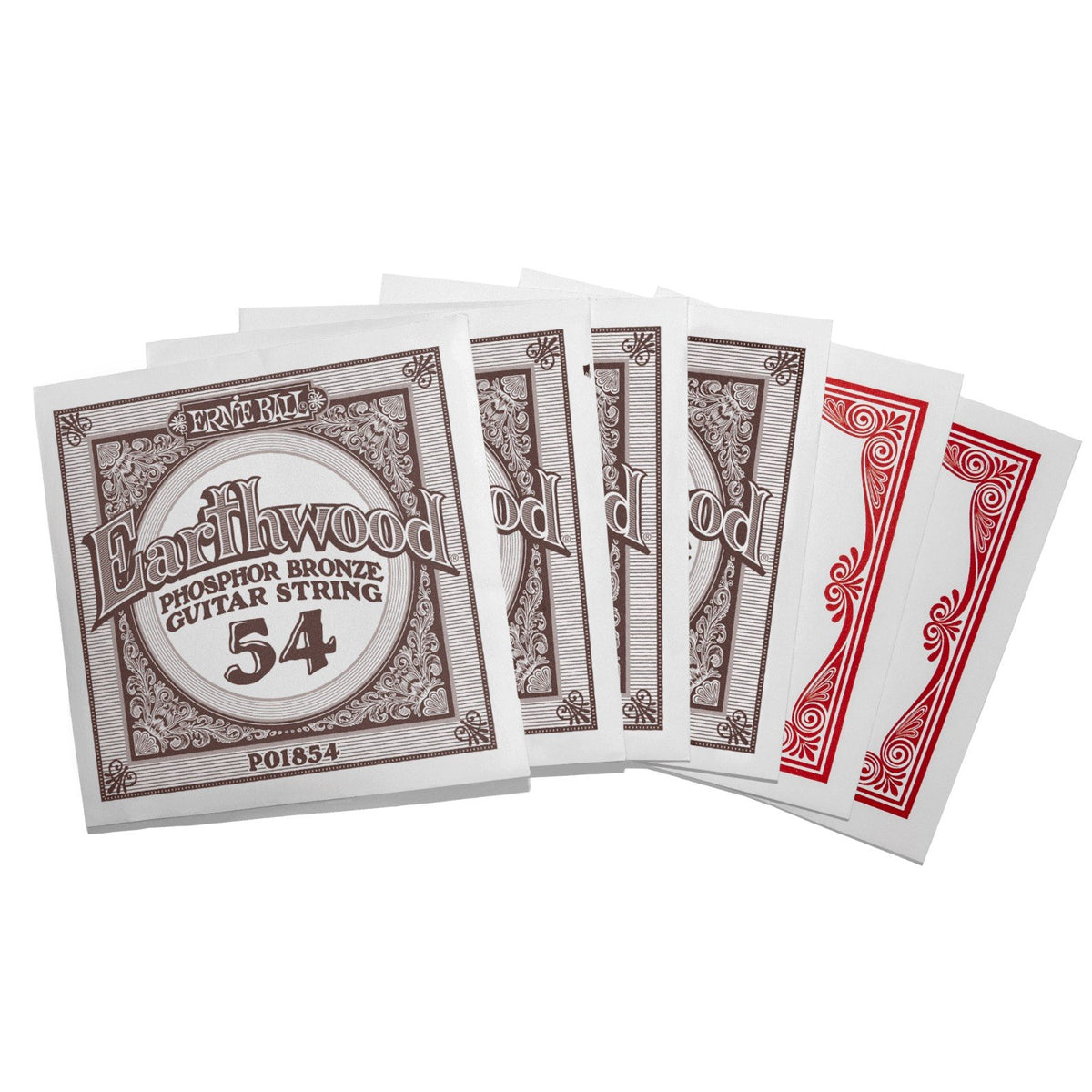 Bộ dây Ernie Ball 2146 Earthwood Phosphor Bronze – từng dây đóng trong phong bì riêng có in cỡ dây