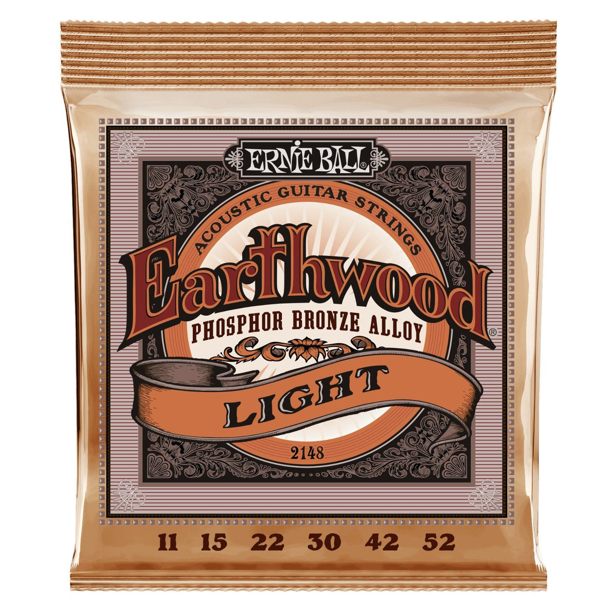Dây Ernie Ball 2148 Earthwood Phosphor Bronze 11-52 Light – bao bì mặt trước