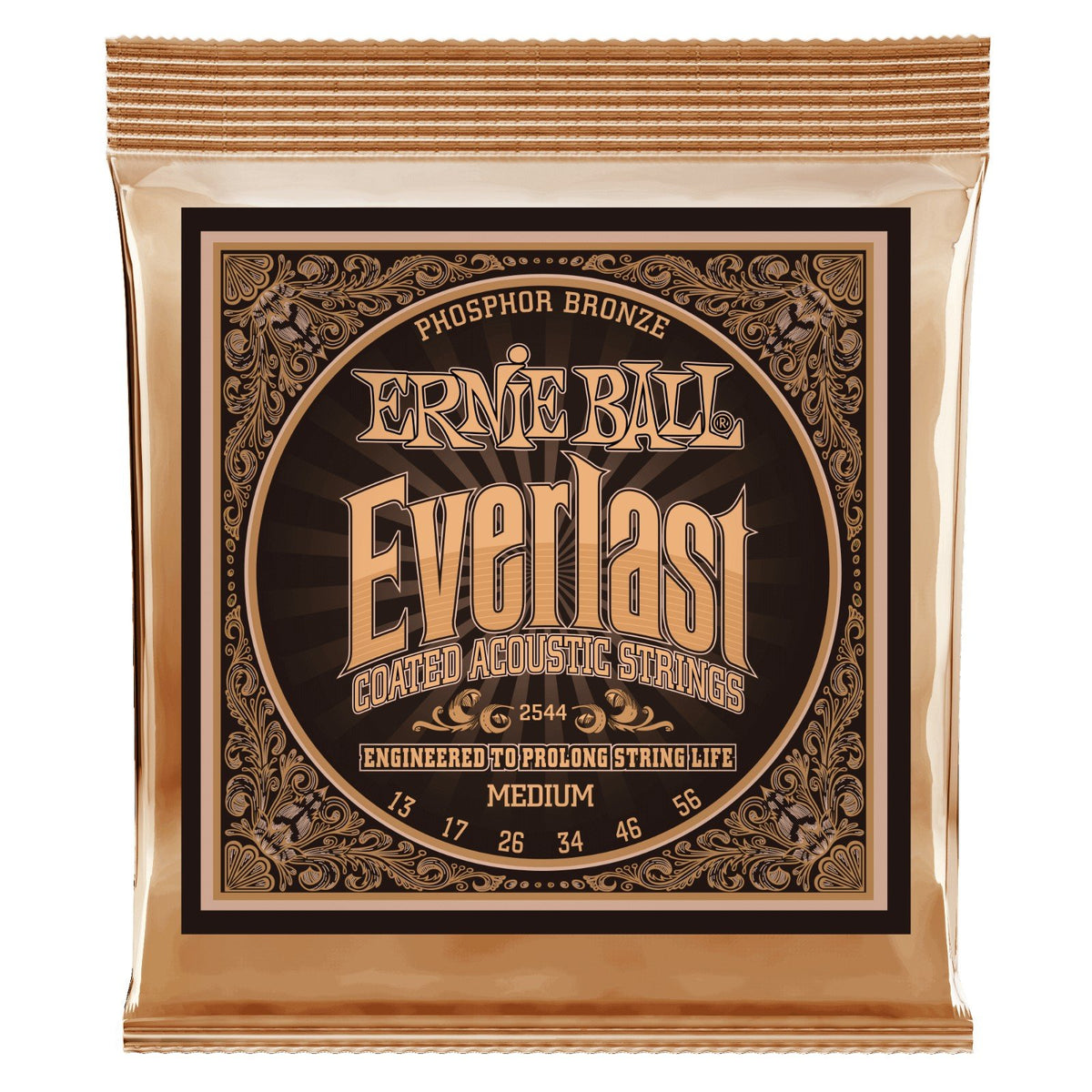 Dây Ernie Ball 2544 Everlast Coated Phosphor Bronze 13-56 Medium – bao bì mặt trước
