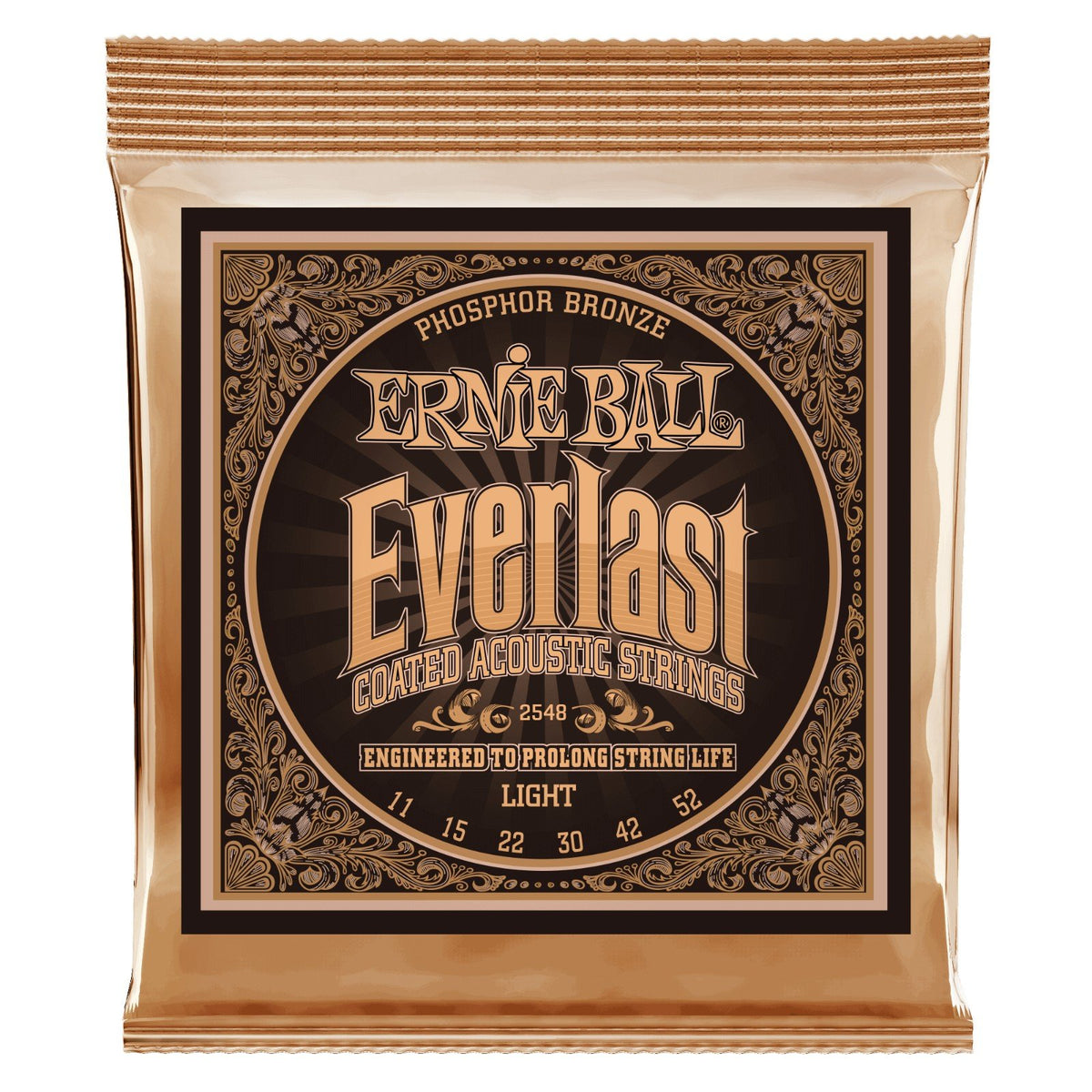 Dây Ernie Ball 2548 Everlast Coated Phosphor Bronze 11-52 Light – bao bì mặt trước