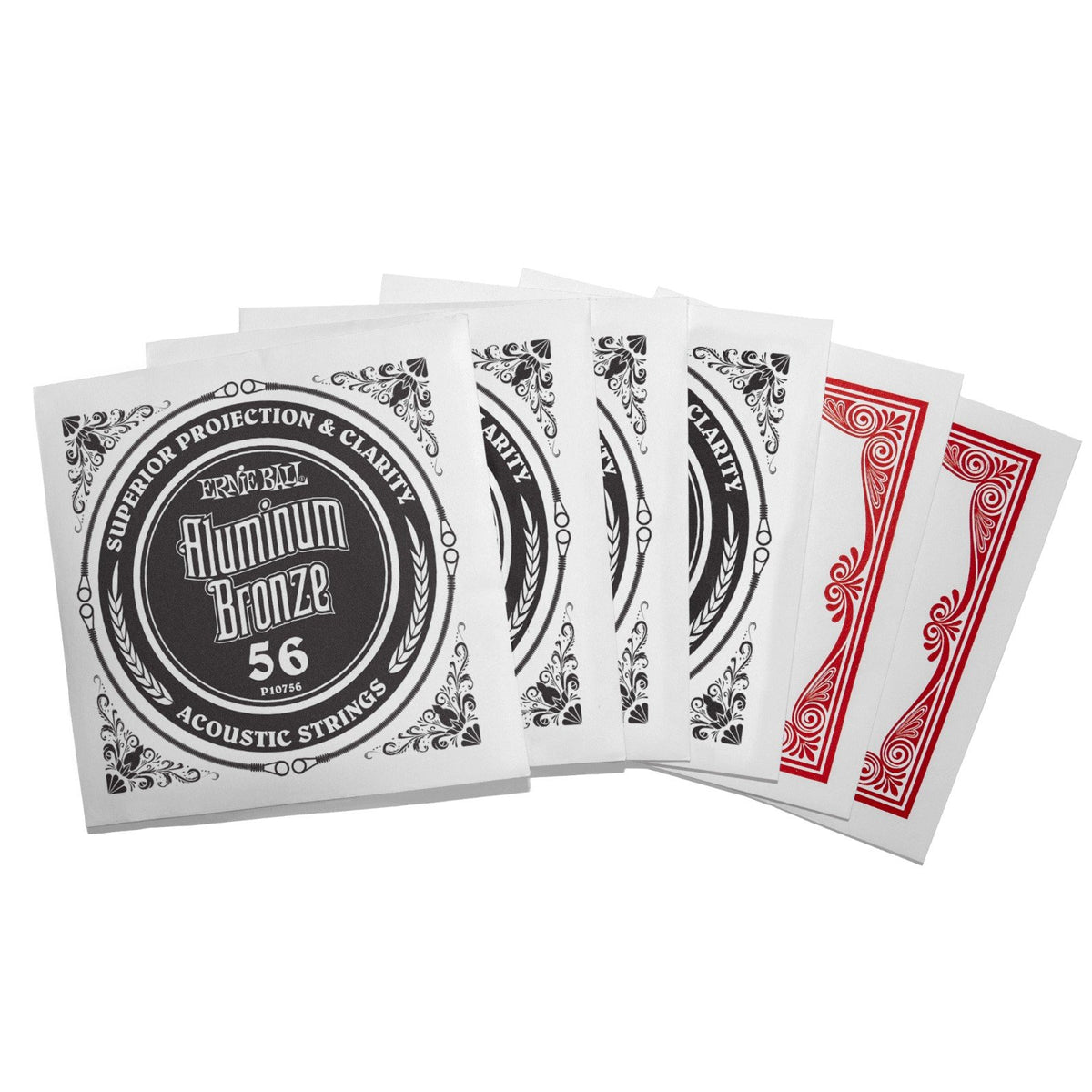 Bộ dây Ernie Ball 2564 Aluminum Bronze – từng dây đóng trong phong bì riêng có in cỡ dây