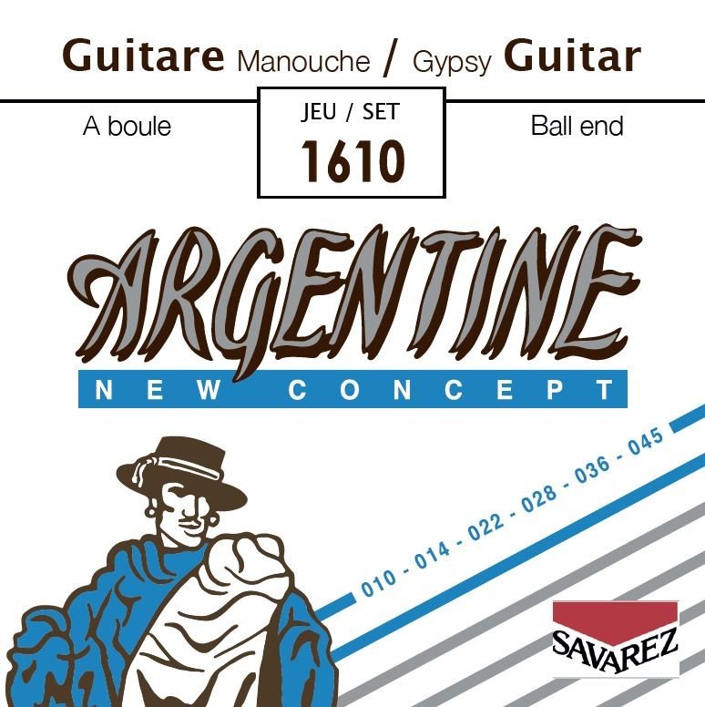 Dây Savarez Argentine 1610 Ball End 10-45 Extra Light – bao bì mặt trước