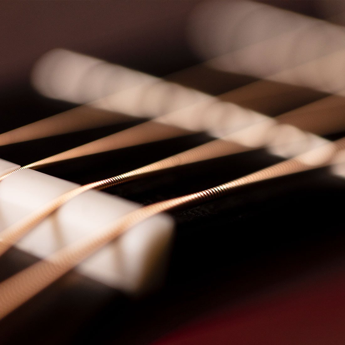 Dây đàn guitar acoustic trên lược đàn (saddle)