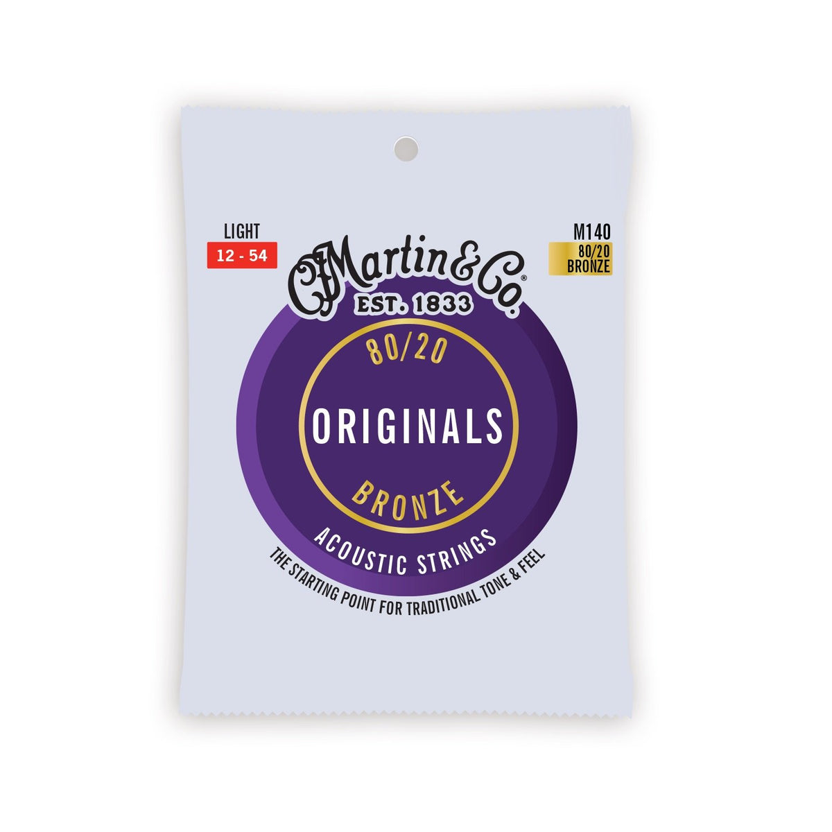 Dây Martin M140 The Original 12-54 Light – bao bì mặt trước