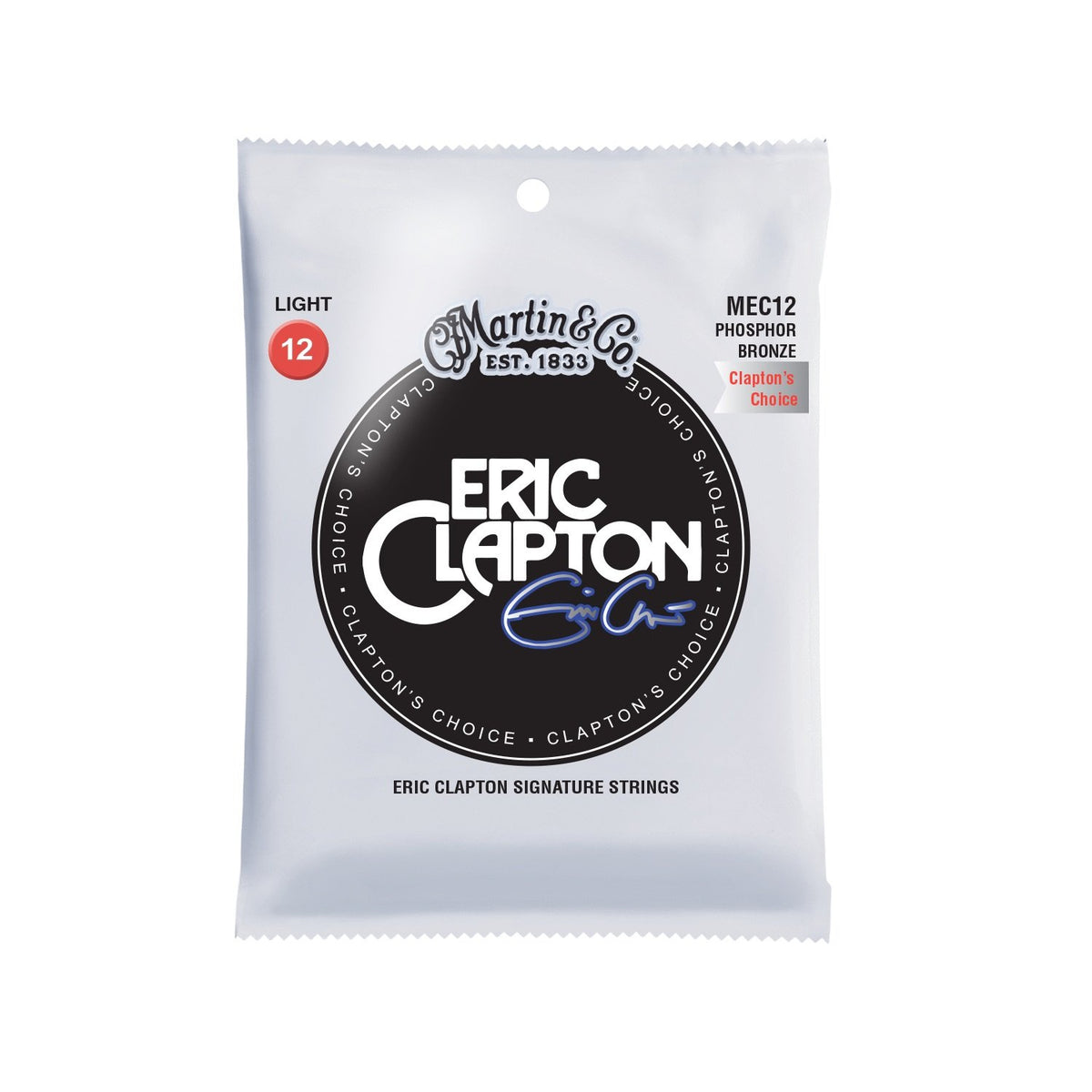 Dây Martin MEC12 Clapton's Choice 12-54 Light – bao bì mặt trước