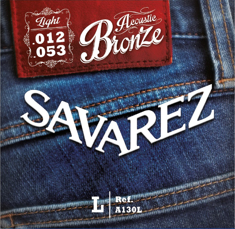 Dây Savarez A130L Acoustic Bronze 12-53 Light – bao bì mặt trước