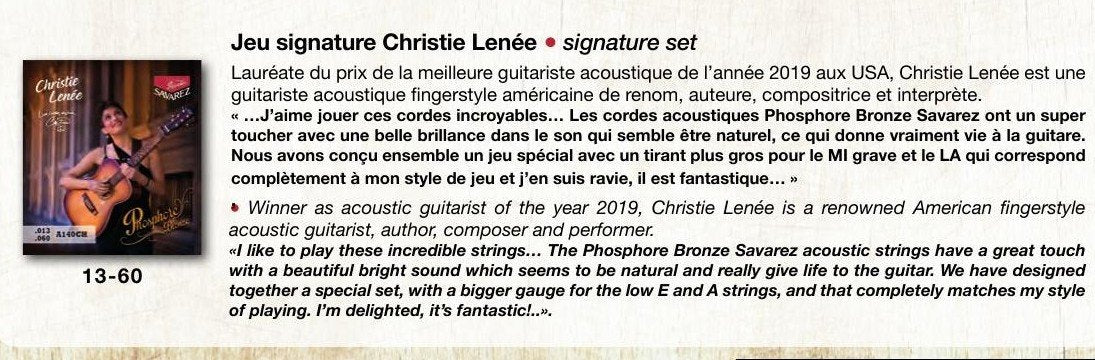 Brochure Savarez giới thiệu bộ signature Christie Lenée A140CH 13-60