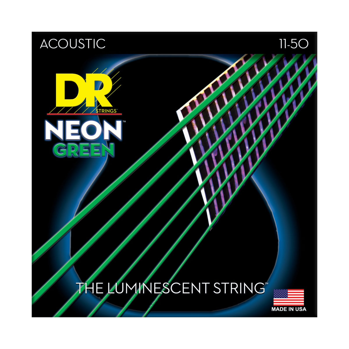 Dây DR Hi-Def Neon 11-50 màu xanh lá (NGA-11) – bao bì mặt trước