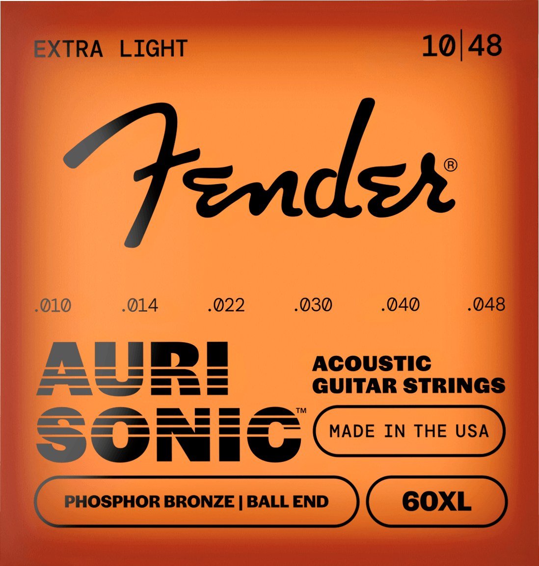 Fender AuriSonic 60XL – cỡ 10-48 Extra Light, cùng dòng AuriSonic 60 với 60M