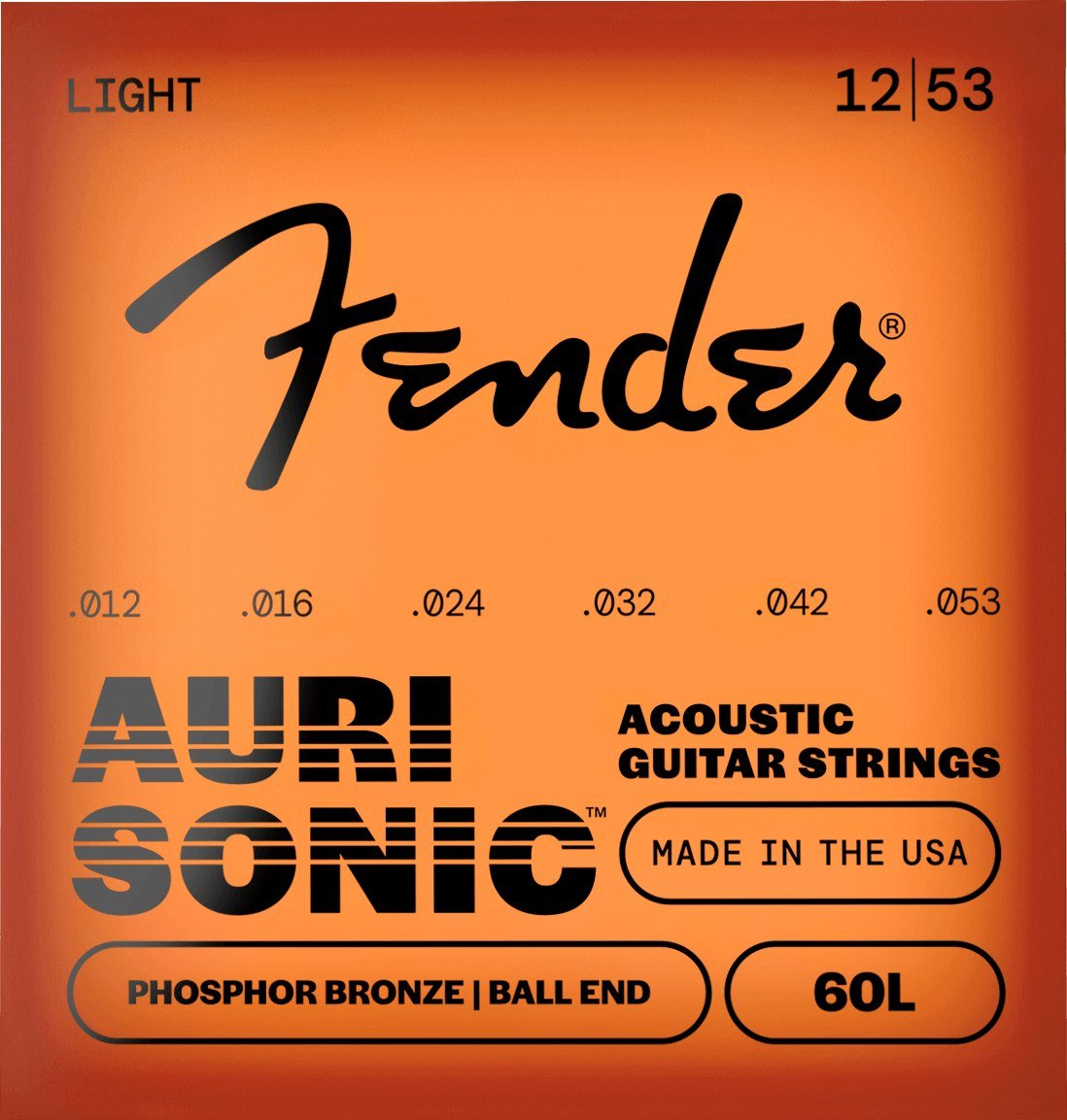 Fender AuriSonic 60L 12-53 – bộ dây liên quan để so sánh với 7060R AuriSonic 7060 Acoustic Bass