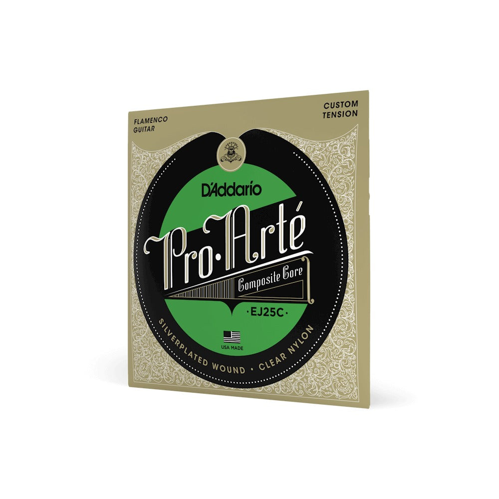 Dây D'Addario EJ25C Pro-Arté Composite Flamenco – bao bì mặt trước dây guitar flamenco