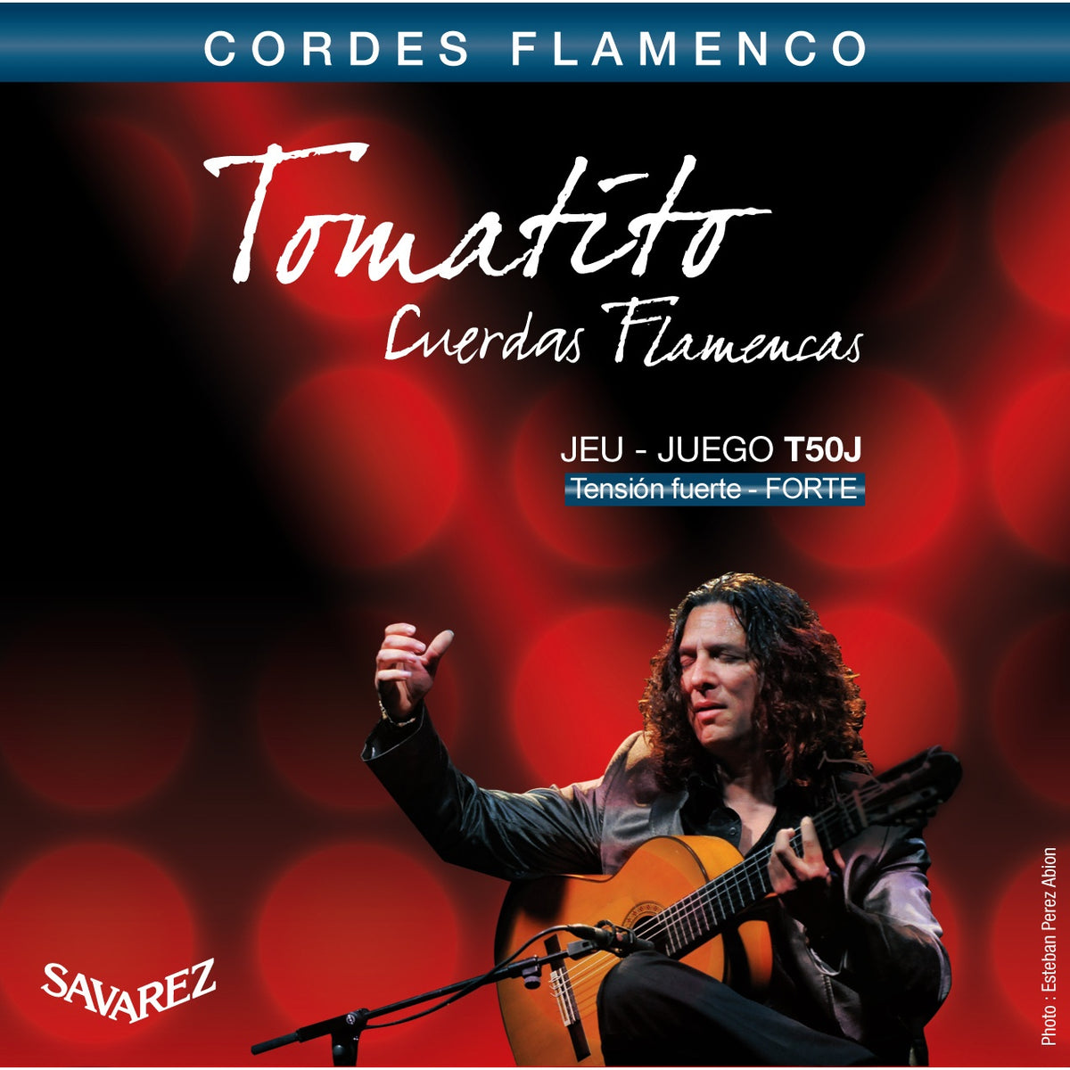 Dây Savarez T50J Tomatito Flamenco High Tension – bao bì mặt trước bộ dây guitar flamenco