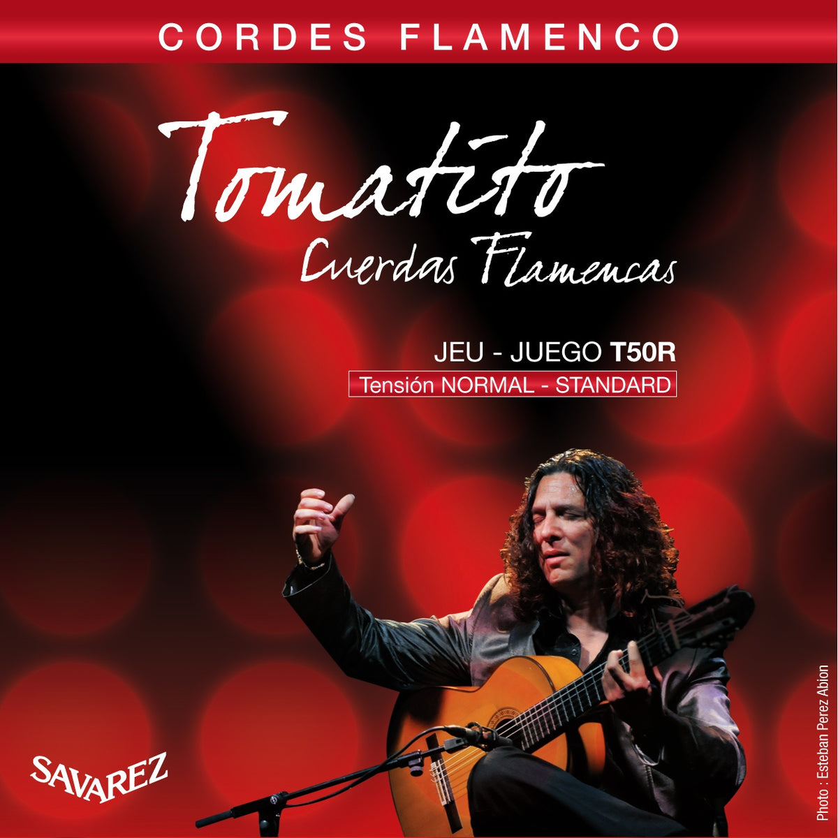 Dây Savarez T50R Tomatito Flamenco Normal Tension – bao bì mặt trước bộ dây guitar flamenco