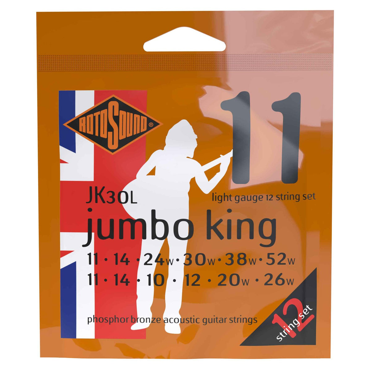 Rotosound JK30L – cỡ 11-52 Light, cùng dòng Jumbo King với JK30SL