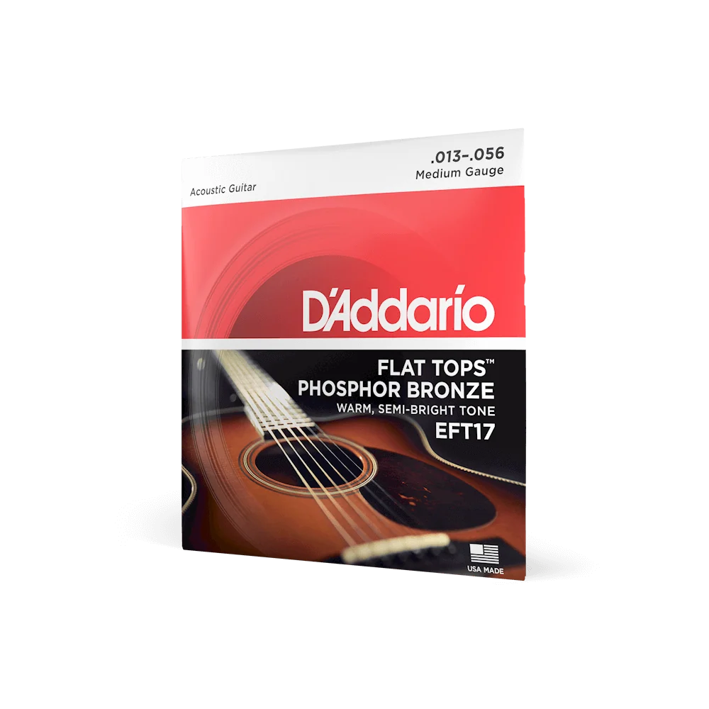 Dây Đàn Guitar Acoustic D'Addario EFT17 (Flat Tops Phosphor Bronze, 13-56 Medium)