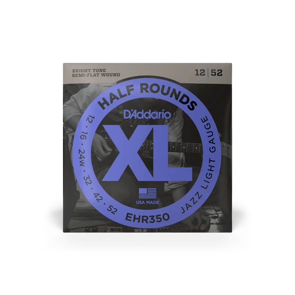 Dây Đàn Guitar Điện D'Addario EHR350 12-52 XL Half Rounds