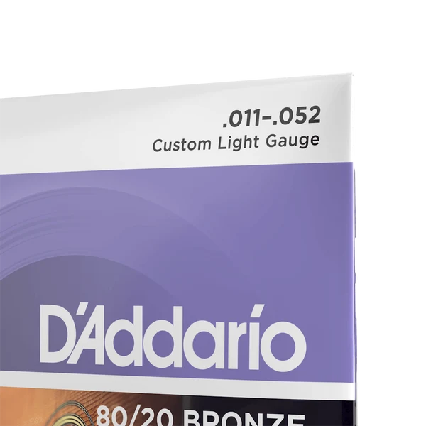Dây Đàn Guitar Acoustic D'Addario EJ13 (80/20 Bronze, 11-52 Custom Light)