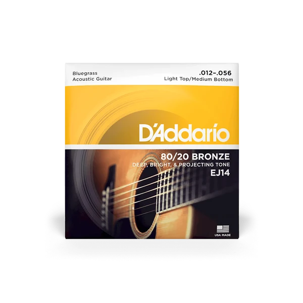 Dây Đàn Guitar Acoustic D'Addario EJ14 (80/20 Bronze, 12-56 Bluegrass)