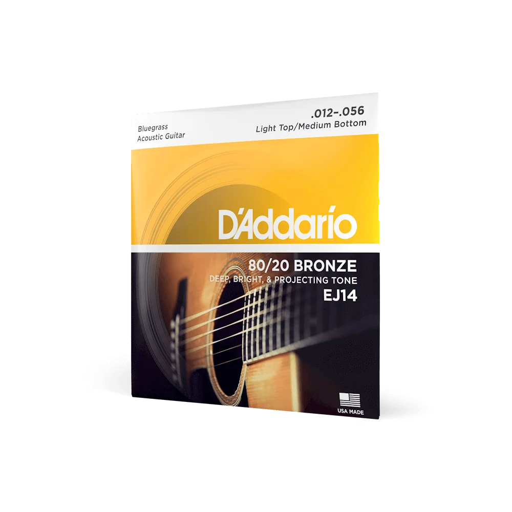 Dây Đàn Guitar Acoustic D'Addario EJ14 (80/20 Bronze, 12-56 Bluegrass)