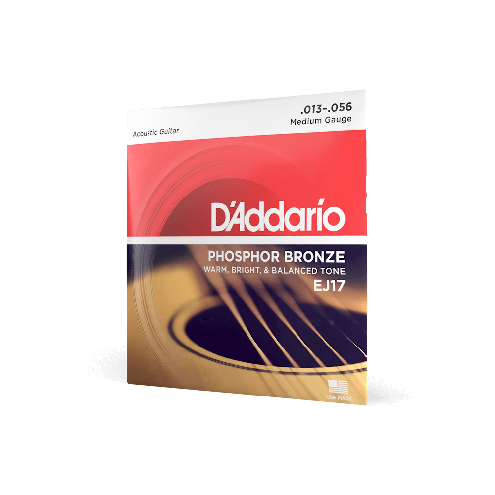Dây Đàn Guitar Acoustic D'Addario EJ17 (Phosphor Bronze, 13-56 Medium)