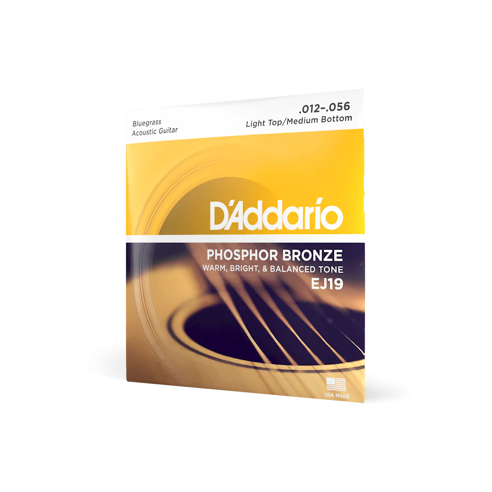 Dây Đàn Guitar Acoustic D'Addario EJ19 (Phosphor Bronze, 12-56 Bluegrass)