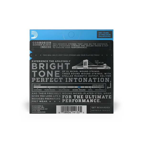 Dây Đàn Guitar Điện D'Addario EJ21 12-52 Jazz Light