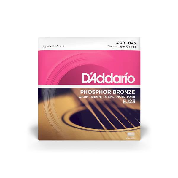 Dây Đàn Guitar Acoustic D'Addario EJ23 (Phosphor Bronze, 9-45 Super Light)