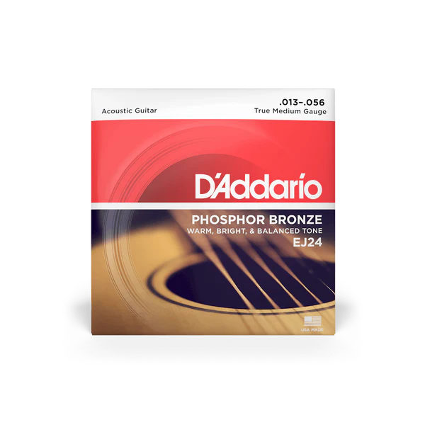 Dây Đàn Guitar Acoustic D'Addario EJ24 (Phosphor Bronze, 13-56 True Medium, DADGAD)