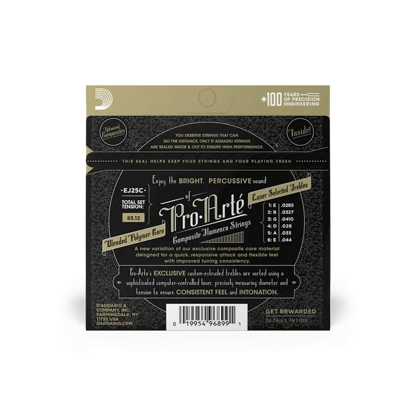 Dây Guitar Flamenco D'Addario EJ25C Pro-Arté Clear Nylon
