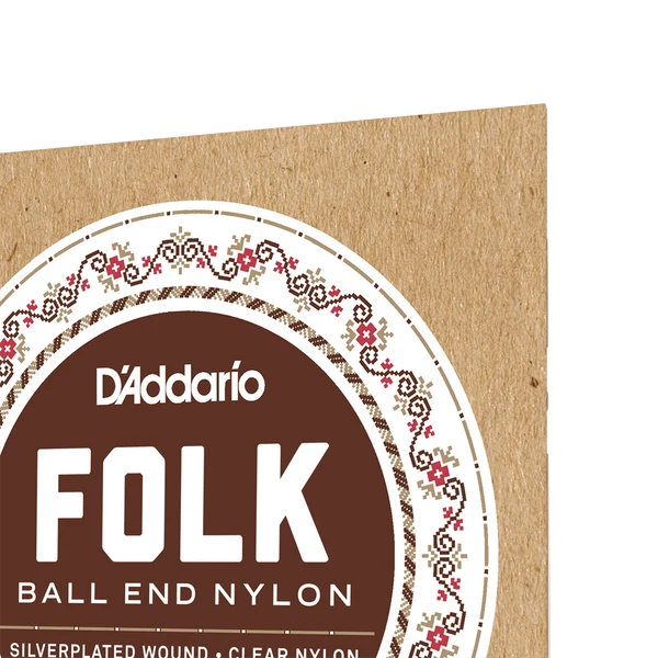 Dây Guitar D'Addario EJ32C Folk Nylon Đầu Bi (Silver/Clear)