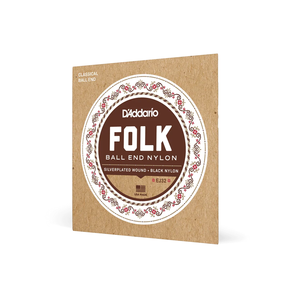 Dây Guitar D'Addario EJ32 Folk Nylon Đầu Bi (Ball-End)