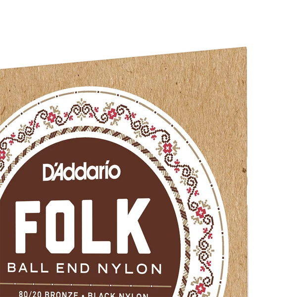 Dây Guitar D'Addario EJ34 Folk Nylon Đầu Bi 80/20 Bronze