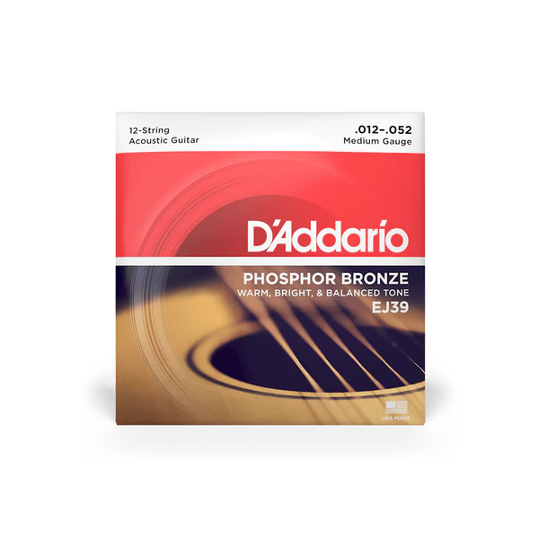 Dây Đàn Guitar Acoustic 12 Dây D'Addario EJ39 (Phosphor Bronze, 12-52 Medium)