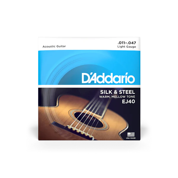 Dây Đàn Guitar Acoustic D'Addario EJ40 (Silk & Steel, 11-47 Light)