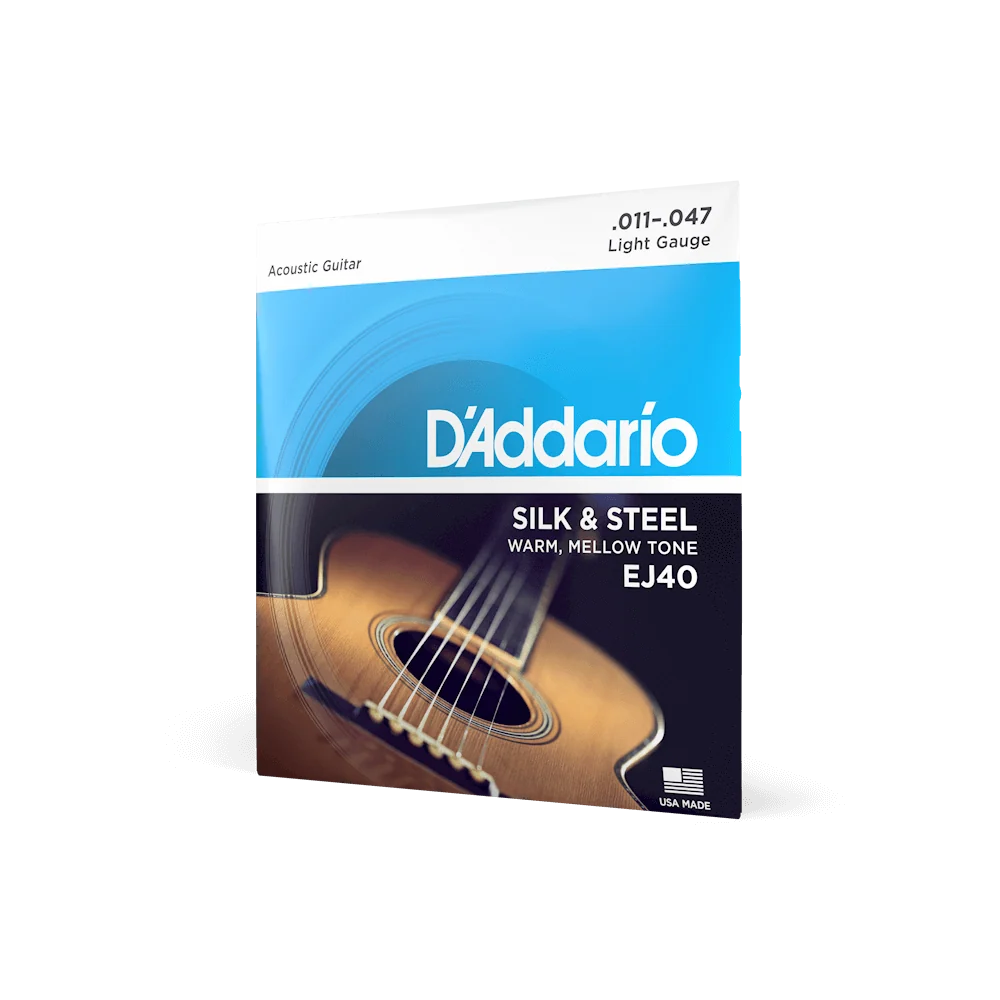 Dây Đàn Guitar Acoustic D'Addario EJ40 (Silk & Steel, 11-47 Light)