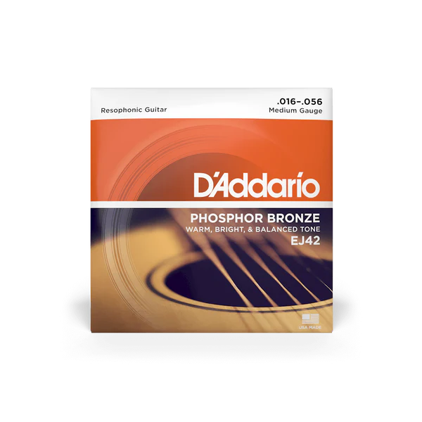Dây Đàn Guitar Acoustic D'Addario EJ42 (Phosphor Bronze Resophonic, 16-56)
